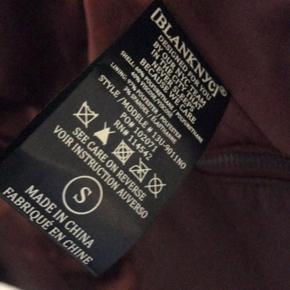 BLANK NYC Dark Wine Vegan Faux Leather Zipper - Picture 7 of 8